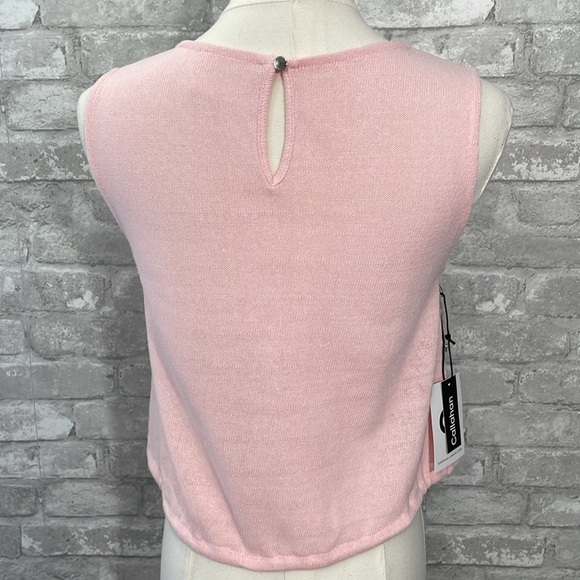 Callahan Pink Sleeveless Crop Top with Tie Front - Picture 8 of 12